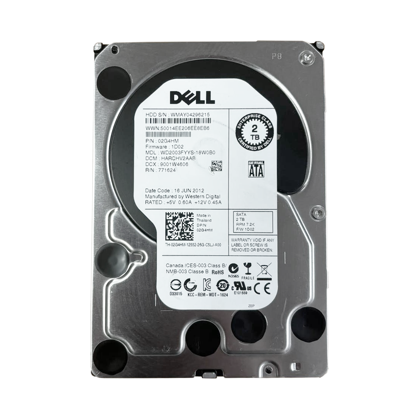 2TB SATA HARD DRIVE 3.5"