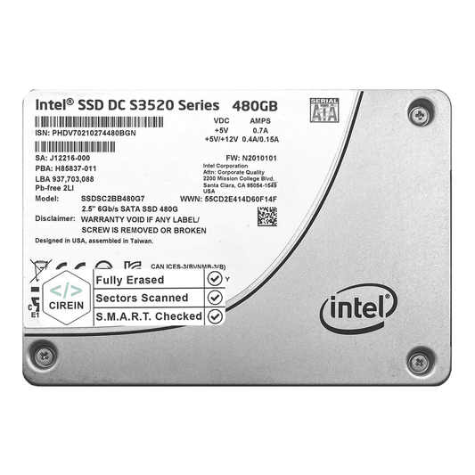 480GB 2.5" SATA SSD